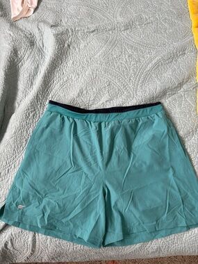 Fabletics Aqua One Short Bathing Suit with Navy Waistband